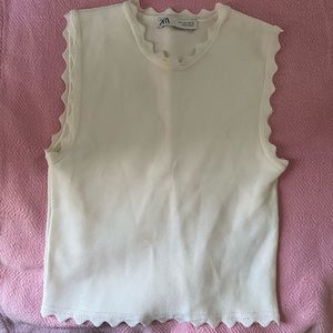 Zara semi cropped top.